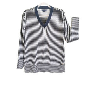 Tommy Hilfiger Cotton Nautical Striped Summer pullover Vneck  size S ( 8…